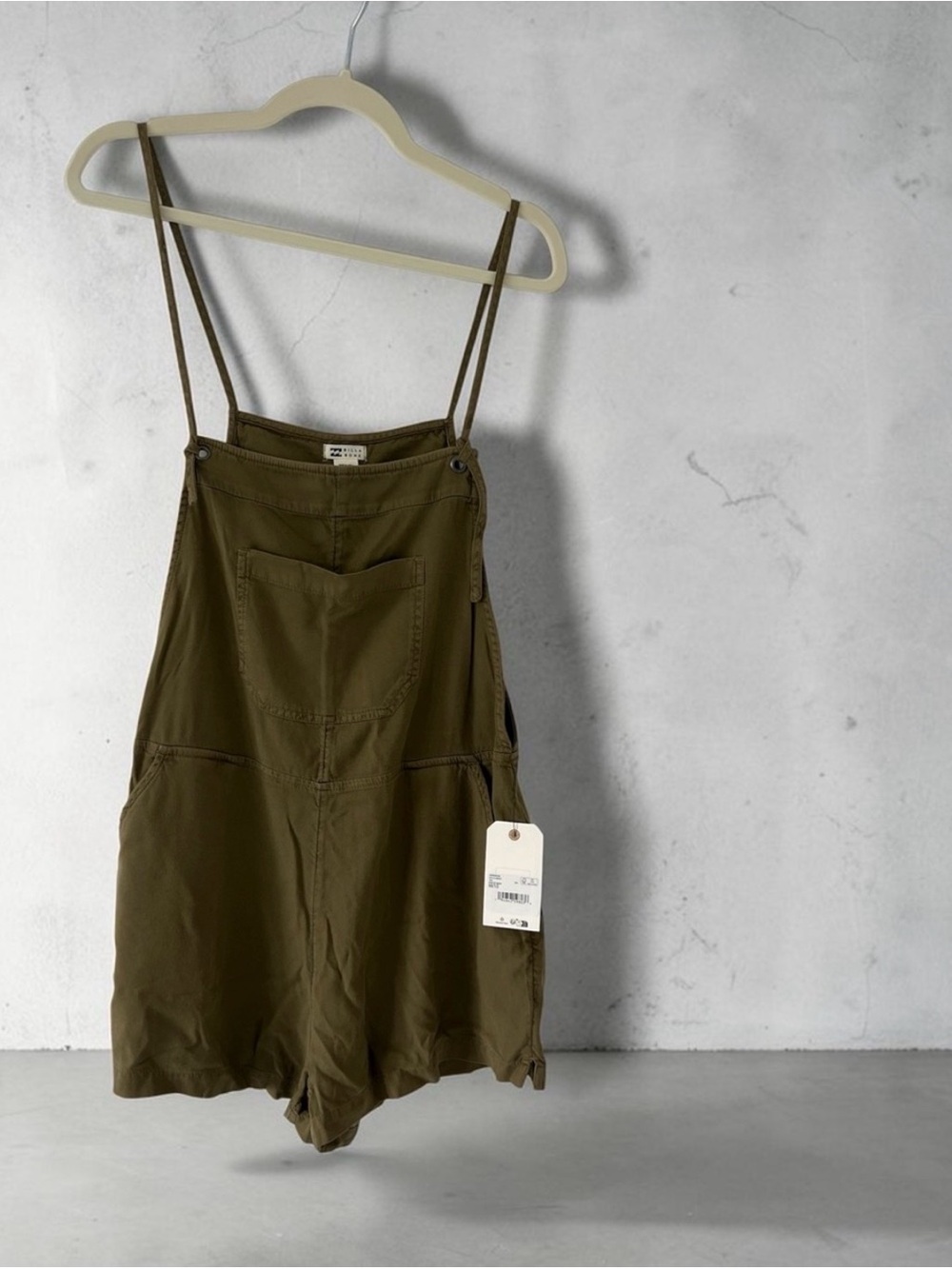 Billabong Olive Green Women's Utility Romper Shorts